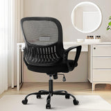 Atilioo Ergonomic Office Chair, Comfy Desk Chair with Adjustable Height & Lumbar Support, Mesh Swivel Rolling Computer Chair with Armrests for Adults