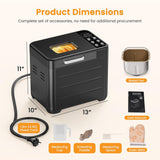 Atilioo Bread Maker Machine, Automatic 21‑in‑1 Multi‑Function, LCD Display Programmable Timer, Stainless Steel Compact, Up to 2 lbs Capacity, 3 Crust Colors, Black