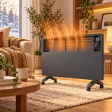 LIFERECORD Convection Panel Space Heater, 1500W Electric Wall Mount & Freestanding Heater Remote Control, 25H Timer, Overheat and Tip-Over Protection