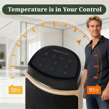 Haysky Portable Space Heater, 1400W Fast Heating with Thermostat & Remote, Overheat/Tip-Over Protection, Quiet Electric Heater for Bedroom, Office