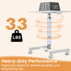 IULULU Mobile Standing Desk, Small Rolling Desk with Wheels, Pneumatic Adjustable Workstation for Home
