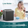 IULULU Portable Ice Maker, 9 Cubes/6 Mins, 26lbs/Day, Self-Cleaning, Quiet, 2 Sizes, with Scoop & Basket