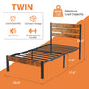IULULU Metal Platform Bed Frame - Mattress Foundation with Headboard & Footboard, 700LBS Wooden Slats, No Box Spring, Noise-Free, Easy Assembly