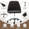 IULULU Office Desk Chair, Modern Cute Rolling Vanity Swivel Task Chairs with Wheels, Comfortable Back Seat Armless