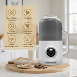 Buteny Nut Milk Maker, 10-Blade Blender with Delay Start, Auto-Clean, 8-in-1 for Almond/Oat/Soy Milk, 40oz Capacity/Recipe Book