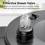 Haysky 6QT Electric Pressure Cooker, 12-in-1 Stainless Steel Instant Multi-Function Pot with Digital Display, Slow Cook, Steam, Rice, Soup, and More