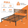IULULU Metal Platform Bed Frame - Mattress Foundation with Headboard & Footboard, 700LBS Wooden Slats, No Box Spring, Noise-Free, Easy Assembly