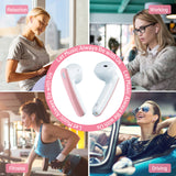 Atilioo Wireless Earbuds 40H Playtime, Deep Bass, LED Case, Waterproof Mic