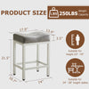 IULULU Bar Stools Counter Height - 24 Inch Saddle Stools, PU Leather Modern Kitchen Barstools with Metal Base Footrest