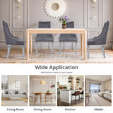 IULULU Dining Chairs Set of 2 with Stainless Steel Legs and Lion Head Handles