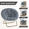 IULULU Comfy Saucer Chair, XL Folding Faux Fur Lounge Chair for Home, Kids & Adults