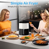 IULULU Air Fryer, 6-Qt with View Window, 12-in-1, 400°F Max