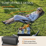 Atilioo  Zero Gravity Chairs, Set of 2 Portable Recliner Beach Camping Patio Outdoor Folding Lounge Chair with Cup Holder Trays and Adjustable Pillow for Poolside, Garden, Backyard, Lawn
