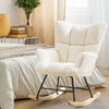 IULULU Rocking Chair, Ergonomic High Back, Comfy Seat with Side Support