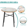 IULULU 3 Piece Patio Bistro Set, Wicker Chairs with Table & Cushions for Outdoor Spaces
