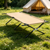 Atilioo Folding Camping Cot, 73"x 35" Portable Camping Bed, Sleeping Cot, Guest Bed with Carry Bag, Black