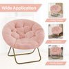 IULULU Comfy Saucer Chair, XL Folding Faux Fur Lounge Chair for Home, Kids & Adults