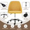 IULULU Office Desk Chair, Modern Cute Rolling Vanity Swivel Task Chairs with Wheels, Comfortable Back Seat Armless