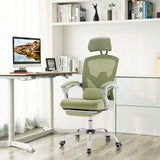 IULULU Office Desk Chair with Footrest, High-Back Mesh Rolling Swivel Reclining Chairs