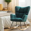 IULULU Rocking Chair, Ergonomic High Back, Comfy Seat with Side Support