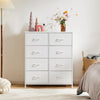 Atilioo 5 Drawer Dresser, Fabric Storage Chest with TV Stand, Open Shelf, Adjustable Feet, Bedroom or Living Room, Black
