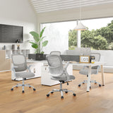 IULULU Office Chair Ergonomic Mesh with Fixed Armrest