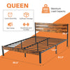 IULULU Metal Platform Bed Frame - Mattress Foundation with Headboard & Footboard, 700LBS Wooden Slats, No Box Spring, Noise-Free, Easy Assembly