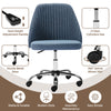 IULULU Office Desk Chair, Modern Cute Rolling Vanity Swivel Task Chairs with Wheels, Comfortable Back Seat Armless