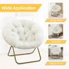 IULULU Comfy Saucer Chair, XL Folding Faux Fur Lounge Chair for Home, Kids & Adults