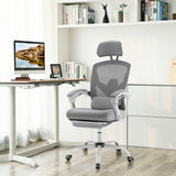 IULULU Office Desk Chair with Footrest, High-Back Mesh Rolling Swivel Reclining Chairs