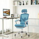 IULULU Office Desk Chair with Footrest, High-Back Mesh Rolling Swivel Reclining Chairs
