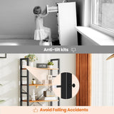 Atilioo 5 Tier Bookcase, 62" Tall Bookshelf, Wooden Storage Organizer with Adjustable Shelves for Living Room, Home Office, Kitchen,