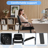 IULULU Leather Guest Chair, Ergonomic for Reception, Conferences, Home Offices