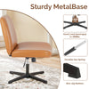 IULULU Wide Armless Desk Chair, No Wheels, Adjustable Height