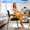 IULULU Leather Guest Chair, Ergonomic for Reception, Conferences, Home Offices