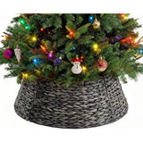 LIFERECORD Christmas Tree Collar, Wicker Tree Collar for 6-9ft Trees, Wicker Base Cover