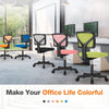 Atilioo Office Chair, Ergonomic Low-Back Mesh Computer Desk Chair with Lumbar Support, Armless Swivel Rolling Chair for Home Bedroom Study Office, Ideal for Students and Adults