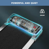 Atilioo Walking Pad Treadmill, 3-in-1 Portable Electric Walk Pads under Desk with Remote Control & LED Display, Silver
