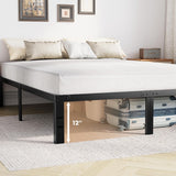 Atilioo King Bed Frame with Storage Space Under Frame, 14" Heavy Duty Metal Platform, No Box Spring Needed, Easy Assembly