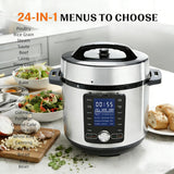 Atilioo 6.3 Qt Electric Pressure Cooker 24-in-1 Instant Multicooker for Family, Stainless Steel Pot