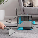 Atilioo Portable Carpet Cleaner Machine, Upholstery Spot Stain Cleaner with 13Kpa Strong Suction, Deep Cleaning for Sofa, Stairs, Pet Stains, Car Seat, Mattress, Blue