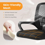IULULU Home Office Managerial Executive Chair, Ergonomic Mesh Adjustable Swivel Mid-Back Computer Desk Chair with Comfortable Lumbar Support, Comfy Arms for Bedroom,Study