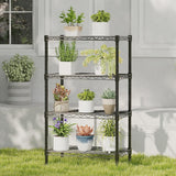 Atilioo 4-Tier Metal Wire Storage Shelves, Heavy Duty Standing Storage Shelf Units, Mesh Rack for Kitchen Pantry Closet Organizers, 23.2" W x 13.4" D x 47.1" H