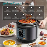 Atilioo Electric Pressure Cooker, 12-in-1 Stainless Steel Instant Pot- Multicooker for Pressure Cooking, Slow Cooker, Rice, Steamer, Sauté, Yogurt, Warmer