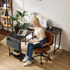 Atilioo Reversible L Shaped Desk, 50 Inch Corner Computer Desk for Small Space, Home Office Study Table with CPU Stand and Storage Bag