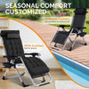 Atilioo Zero Gravity Chair, 440LBS Capacity Reclining Lounge Chair with Removable Cushion & Side Tray, Foldable Patio Chair for Outdoor, Indoor, Lawn, Camping