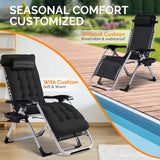 Atilioo Zero Gravity Chair, 440LBS Capacity Reclining Lounge Chair with Removable Cushion & Side Tray, Foldable Patio Chair for Outdoor, Indoor, Lawn, Camping