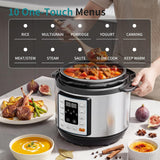 Atilioo Electric Pressure Cooker, 12-in-1 Stainless Steel Instant Pot- Multicooker for Pressure Cooking, Slow Cooker, Rice, Steamer, Sauté, Yogurt, Warmer