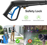 Atilioo Electric Pressure Washer, 2.0 GPM 2100 PSI High Pressure Cleaning Machine with Detachable Foam Cannon, Wheels, Ideal for Cars Fences Patios Driveways