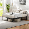 Atilioo King Bed Frame with Storage Space Under Frame, 14" Heavy Duty Metal Platform, No Box Spring Needed, Easy Assembly